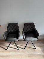 Novan draaibare eetkamerstoelen (4st) antraciet, Huis en Inrichting, Stoelen, Ophalen, Zo goed als nieuw, Metaal, Vier