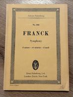 Franck - Symfonie in d mineur - Eulenburg partituur, Ophalen of Verzenden, Gelezen, Genre of Stijl