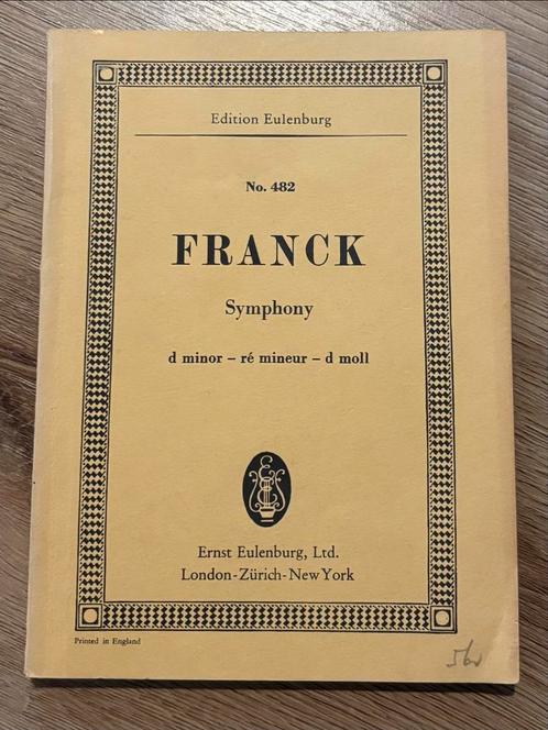 Franck - Symfonie in d mineur - Eulenburg partituur, Boeken, Muziek, Gelezen, Genre of Stijl, Ophalen of Verzenden