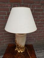 -	Tafellamp met creme lamp en gouden bloem, Ophalen of Verzenden, 'T Olde Gre-j, Info@toldegrej.nl, Endepoelstraat 20f Didam