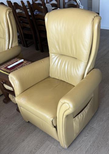 2 x FitVorm lederen fauteuils (sta-op-stoelen) beschikbaar voor biedingen