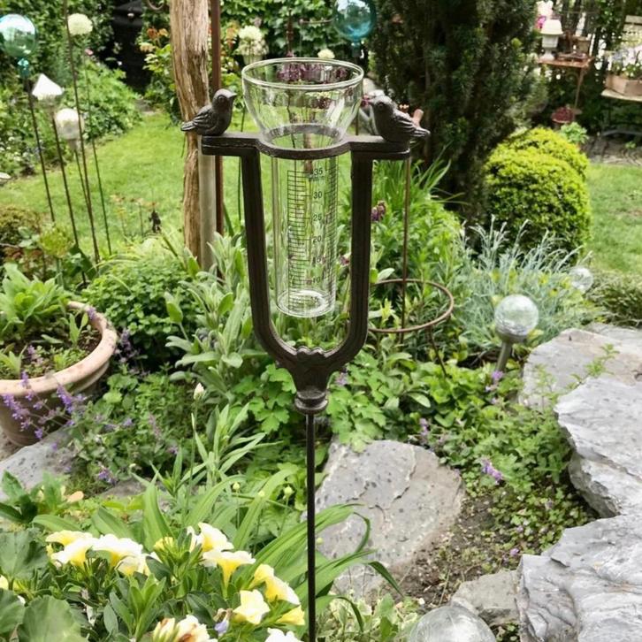 Regenmeter gietijzer tuinsteker 100cm, Tuin en Terras, Tuinstekers, Nieuw, Ophalen of Verzenden
