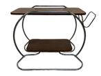 Vintage Art Deco / Bauhaus stijl bijzettafel sidetable 60's, Ophalen, Art Deco, Gebruikt, 50 tot 100 cm
