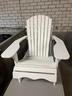 Witte houten strandstoel, Ophalen, Nieuw, Hout, Stapelbaar