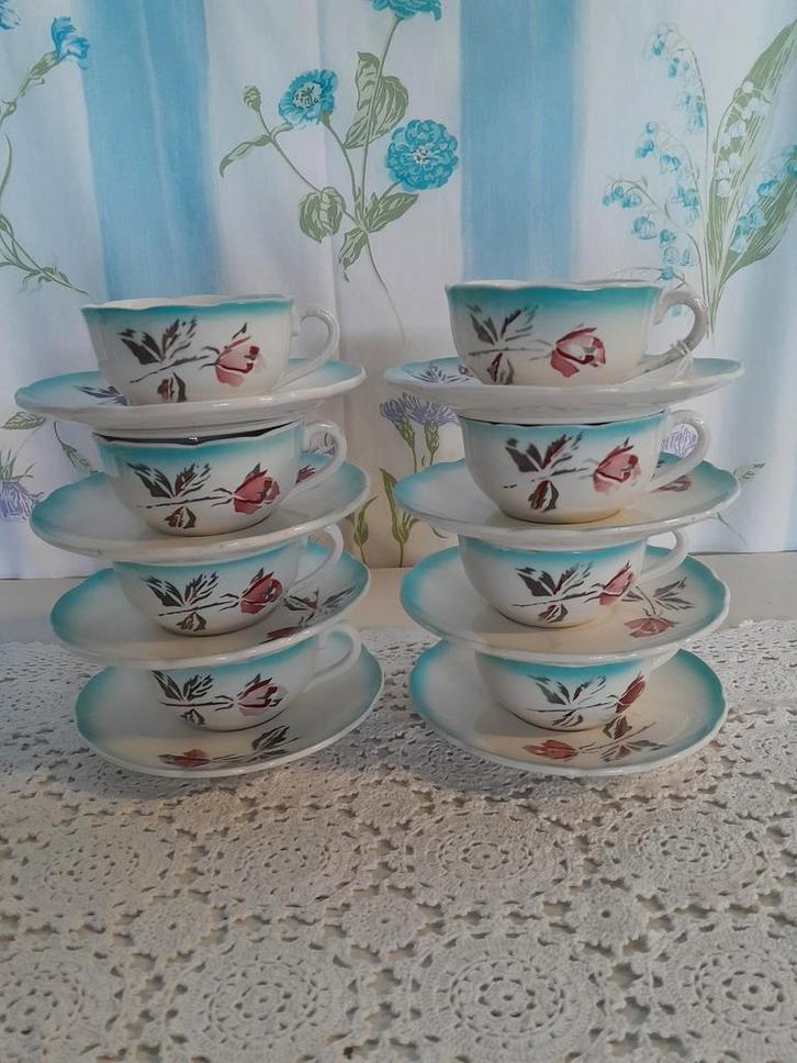 Sarreguemines aardewerk Richelieu  Digoin France, Antiek en Kunst, Antiek | Servies compleet, Ophalen of Verzenden