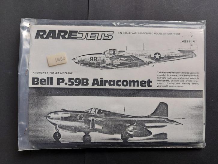 Modelkit Bell P-59B Airacomet schaal 1/72 (MB180), Hobby en Vrije tijd, Modelbouw | Vliegtuigen en Helikopters, Gebruikt, Vliegtuig