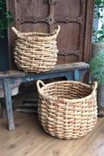 Manden naturel set van 2 stuks, Ophalen, Nieuw, Rond