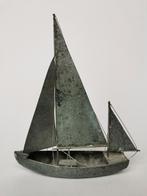 Vintage beeld metalen boot zeilschip nautisch, Verzenden