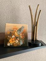 Uniek Handbeschilderd tegeltje 15x15 Colibri Chique ByJ&S🍂, Ophalen of Verzenden, Nieuw