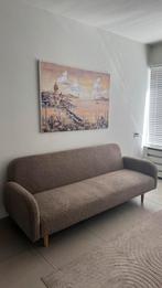Leuke Teddy Taupe bedbank, Huis en Inrichting, Banken | Sofa's en Chaises Longues, Overige materialen, Minder dan 75 cm, Driepersoons