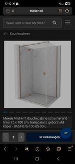 Douchecabine Geborsteld Koper 75x100cm, Ophalen, Nieuw, Met douche