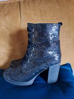Zwarte Enkellaarsjes met Pailletten / Glitter- maat 40, Kleding | Dames, Zwart, Lage of Enkellaarzen, Ophalen of Verzenden, Zo goed als nieuw