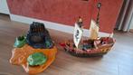 Piratenboot playmobil + eiland, Ophalen, Zo goed als nieuw