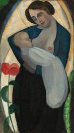 c a 1920 ====Han Bayens 1876-1945==moeder met baby==, Antiek en Kunst, Kunst | Schilderijen | Klassiek, Ophalen