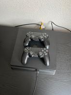 PS4 Slim 500GB + 2 Controllers, Spelcomputers en Games, Spelcomputers | Sony PlayStation 4, Ophalen, Met 2 controllers, Slim, 500 GB
