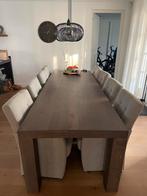 8 eetkamerstoelen met wieltjes, Huis en Inrichting, Stoelen, Ophalen, Gebruikt, Vijf, Zes of meer stoelen, Stof