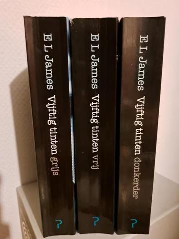 VIJFTIG TINTEN TRILOGIE (grijs, donkerder, vrij) E.L. James beschikbaar voor biedingen