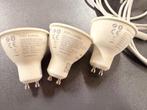 Philips Hue White and Color GU10 – set van 3 (gebruikt), Led-lamp, Gebruikt, Minder dan 30 watt, Bipin of Steekvoet