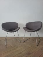 Mid Century Lounge Stoelen - Pierre Pauline Stijl, Huis en Inrichting, Stoelen, Ophalen, Twee, Metaal, Grijs