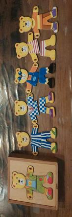 Beertjes Aankleed Puzzel Hout, Ophalen, 2 tot 4 jaar, 10 tot 50 stukjes, Zo goed als nieuw