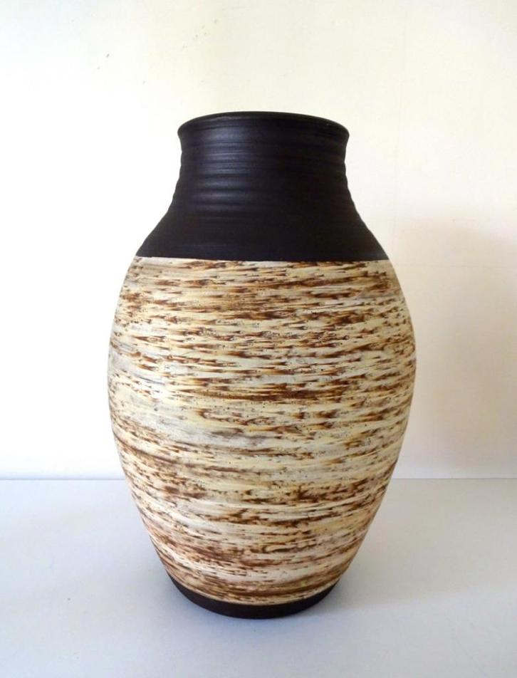 Keramiek vaas beige en bruin berkenbast Ravelli 6312-k, Antiek en Kunst, Antiek | Keramiek en Aardewerk, Ophalen of Verzenden