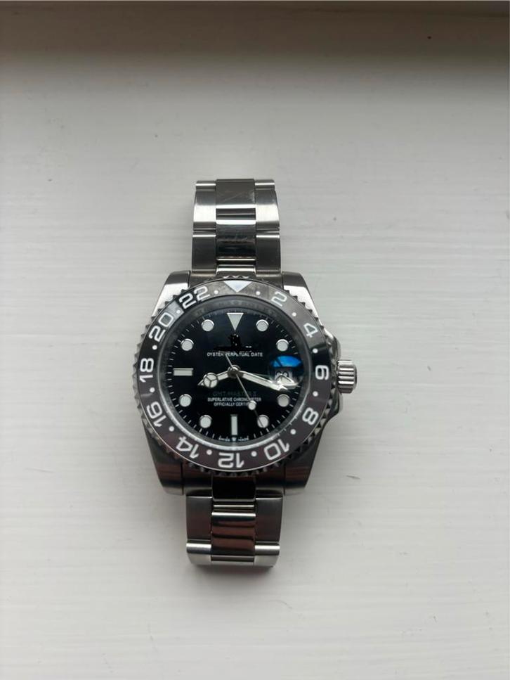 GMT Master II "Bruce Wayne" 40mm Automaat, Sieraden, Tassen en Uiterlijk, Horloges | Heren, Gebruikt, Polshorloge, Overige merken