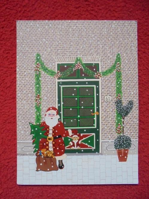 Aad Groenendijk.Naïeve kunst.De Kerstman., Antiek en Kunst, Kunst | Schilderijen | Klassiek, Ophalen of Verzenden