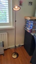 Staande leeslamp LED traploos dimbaar, Huis en Inrichting, Lampen | Vloerlampen, Ophalen, Zo goed als nieuw, Brons, Metaal