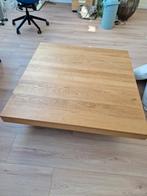 Eikenhouten salontafel met 'zwevend' blad, Huis en Inrichting, Tafels | Salontafels, Ophalen, Gebruikt, Eikenhout, Minder dan 50 cm