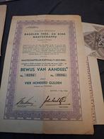 Oude Aandeel Bagelen Thee- en Kina Maatschappij 1934, Ophalen of Verzenden, 1920 tot 1950, Aandeel