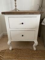 2 x Rivièra Maison Driftwood nachtkastje hout wit, Ophalen, 55 tot 70 cm, Zo goed als nieuw, 45 tot 65 cm