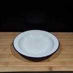 Emaille bord wit met blauwe rand no 43, Antiek en Kunst, Antiek | Emaille, Ophalen of Verzenden