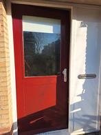 Hardhouten Buitendeur met Dubbelglas, Ophalen, Gebruikt, 80 tot 100 cm, Buitendeur