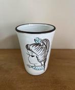 Vaas meisje blauw Boonstra, Antiek en Kunst, Antiek | Keramiek en Aardewerk, Ophalen of Verzenden