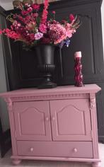 Oud roze kast commode gerestyled, Ophalen, Zo goed als nieuw, 25 tot 50 cm, 100 tot 150 cm