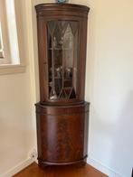 Hoekkast, kwart-rond, mahonie, Antiek en Kunst, Ophalen of Verzenden