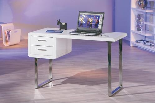 VOORRAAD Luxe Hoogglans wit Bureau met lades B120 cm NIEUW, Huis en Inrichting, Bureaus, Nieuw, Bureau, Ophalen of Verzenden