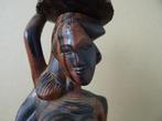 Indonesisch beeld vrouw halfnaakte vrouw in sarong 34cm 1970, Ophalen of Verzenden