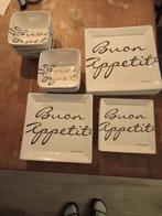 Riviera Maison Buon Appetit servies borden., Ophalen of Verzenden, Zo goed als nieuw, Bord(en), Overige stijlen