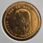 Gouden tientje 1897 wilhelmina 'hangend haar' UNC, Postzegels en Munten, Koningin Wilhelmina, Losse munt, 10 gulden, Goud