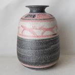 Vannu Italy. Gedecoreerde aardewerk vintage vaas., Ophalen of Verzenden