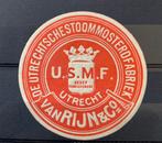 Sluitzegel Utrecht USMF Van Rijn & co stoom Mosterd fabriek, Verzenden, T/m 1940, Gestempeld