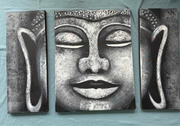 3 Luik boedha schilderij beschikbaar voor biedingen