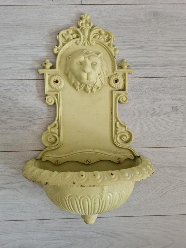 Gietijzeren Plantenbak met Leeuwenkop, Tuin en Terras, Tuinwanddecoratie, Ophalen of Verzenden