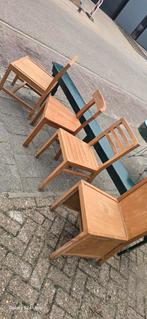 Massief teakhouten stoelen, Ophalen, Bruin