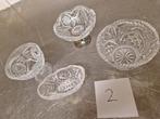 4 kristallen schaaltjes, Antiek en Kunst, Antiek | Glas en Kristal, Ophalen of Verzenden