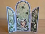 151b) zelfgemaakte drieluik kaart- Fairybells (21), Ophalen of Verzenden, Nieuw, Kerst