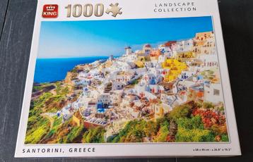 King Puzzel Santorini, Griekenland - 1000 Stukjes beschikbaar voor biedingen
