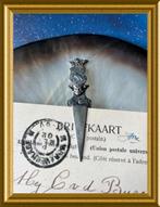 Zilveren bladwijzer, boekenlegger: ooievaar, Den Haag, Ophalen of Verzenden, Zilver