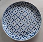Zwaar aardewerken (ontbijt) bordje, blauw-wit, Ophalen of Verzenden, Zo goed als nieuw, Bord(en), Overige stijlen